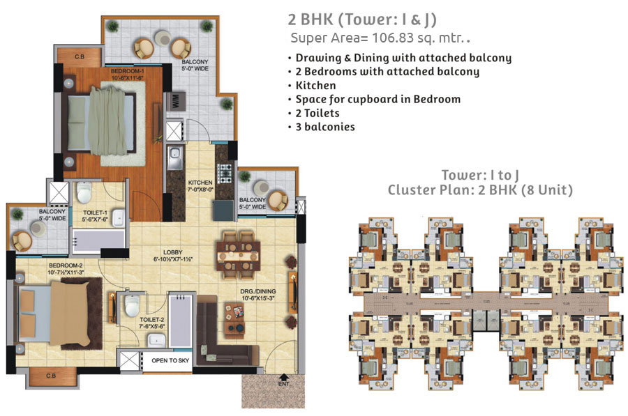 2 BHK - 1150 Sq.Ft.