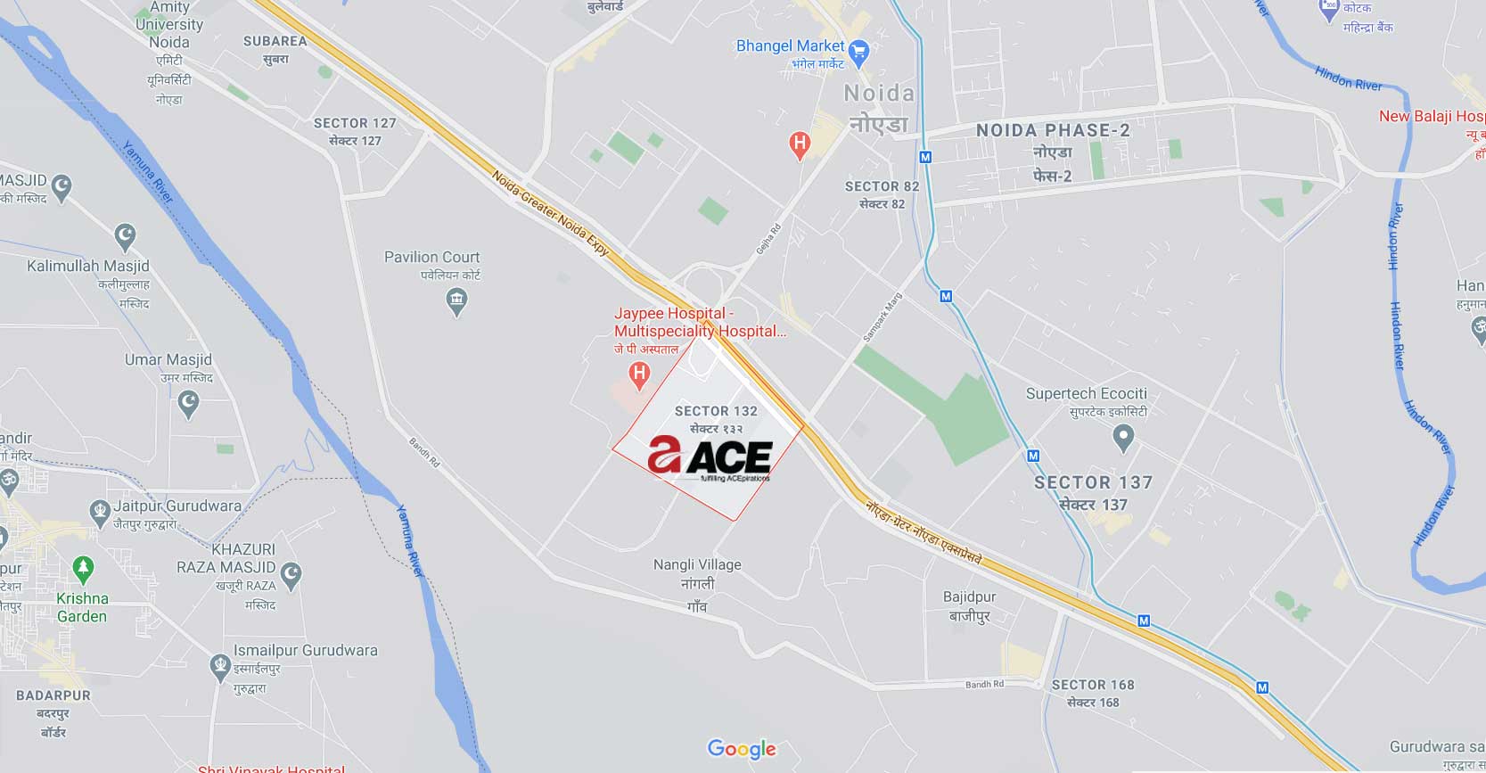 Ace Commercial Sector 132 Noida Location Map