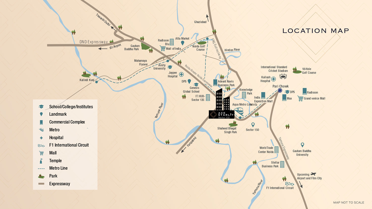 Ace New Launch Sector 152 Noida Location Map