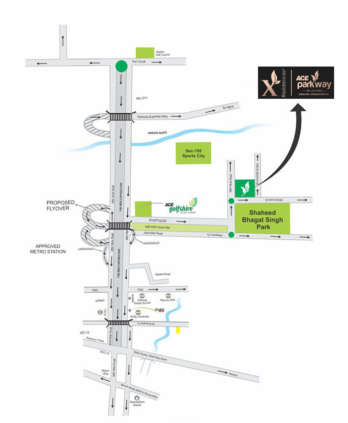 Ace X Residences Location Map